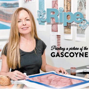 Sue Helmot Artist front cover of Ripe Magazine Farm Weekly Western Australia