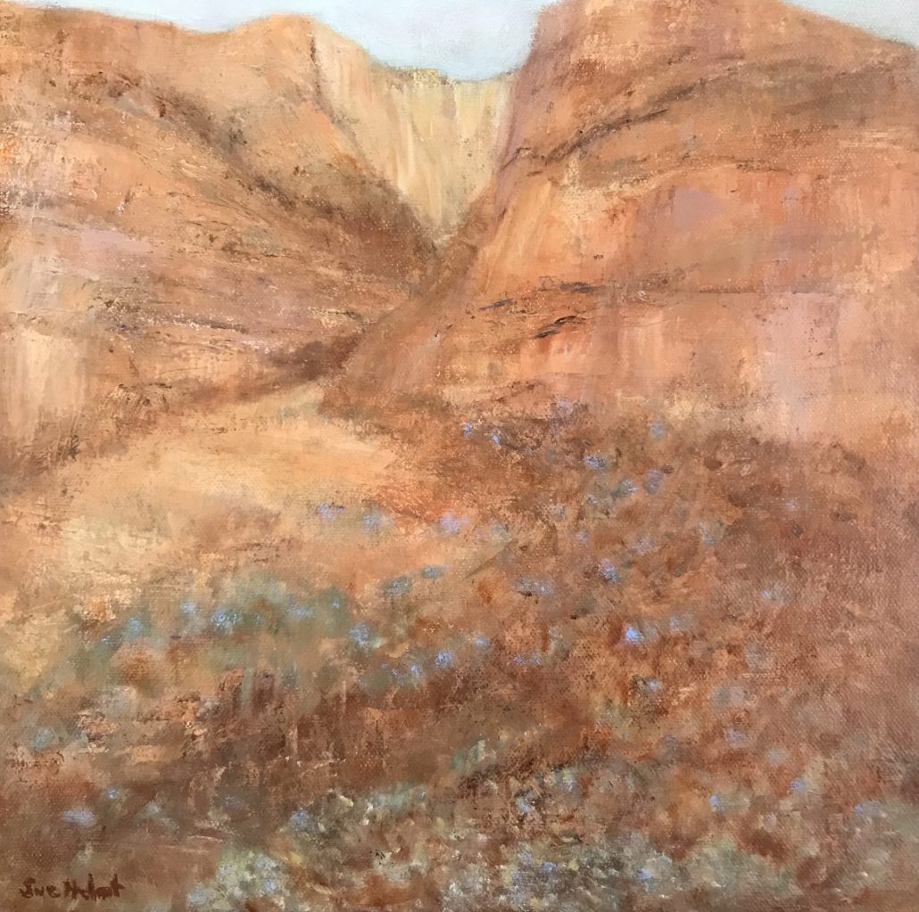 Timeless Land Temple Gorge oil on canvas Sue Helmot