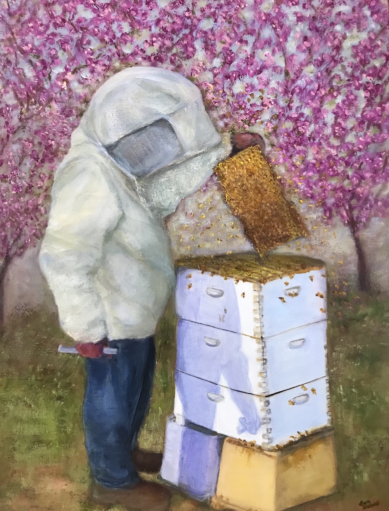 The Beekeeper oil on linen Sue Helmot
